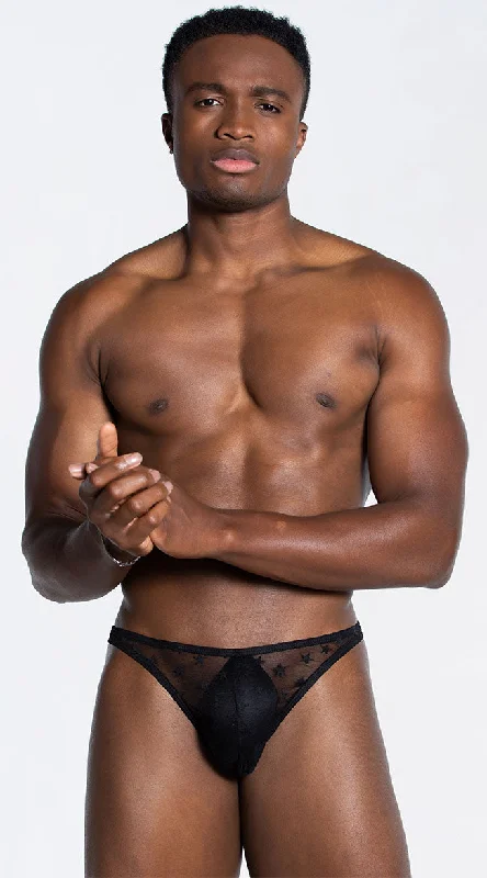 convertible women thongs that can be worn as a g - stringMen's Star Mesh Thong