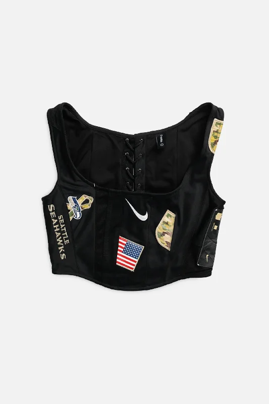 designer women bustiers and corsets collectionsRework Seattle Seahawks NFL Corset - S designer women bustiers and corsets collectionsRework Seattle Seahawks NFL Corset - S