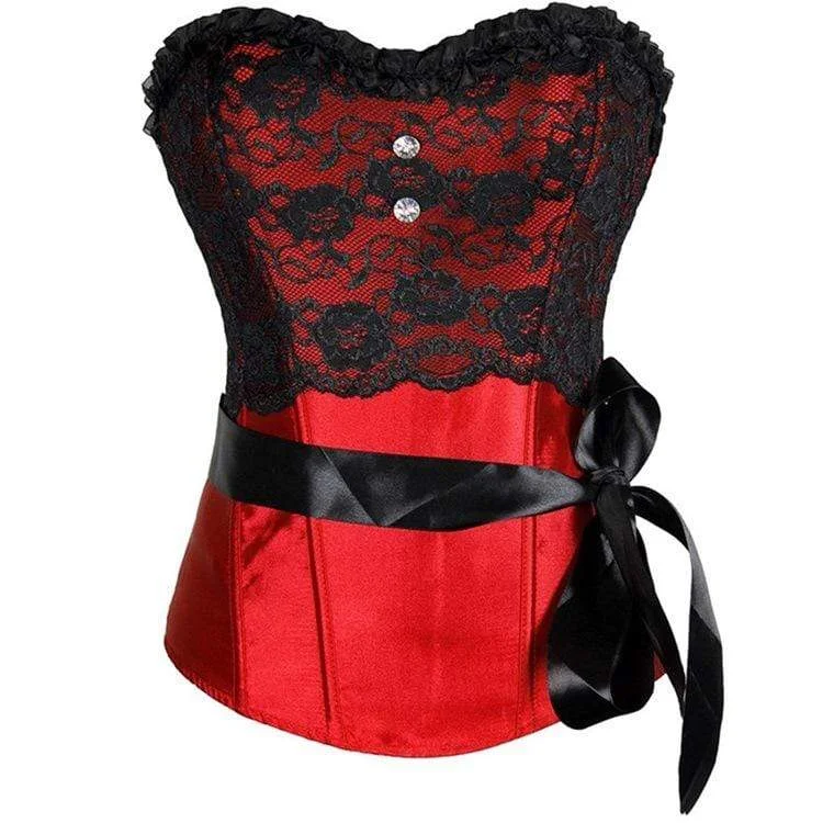 vintage women bustiers and corsets replicasWomen's Vintage Floral Mesh Satin Overbust Corsets vintage women bustiers and corsets replicasWomen's Vintage Floral Mesh Satin Overbust Corsets