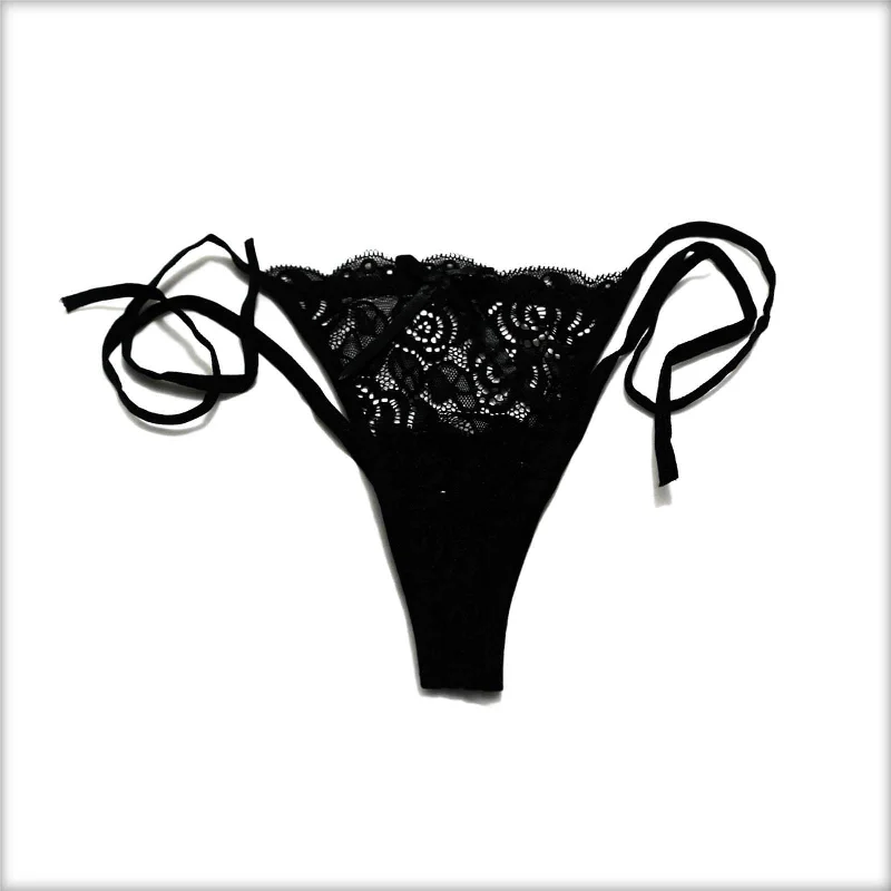 solid color women bikini briefs in bright huesLace Tie Black Bikini Panty