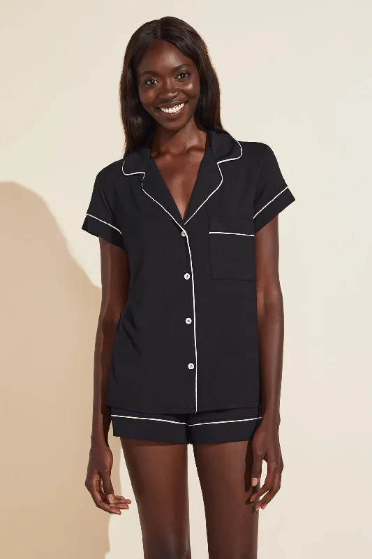 women's pajama sets for a girls' slumber partyGisele TENCEL™ Modal Shortie Short PJ Set | Black/Sorbet Pink women's pajama sets for a girls' slumber partyGisele TENCEL™ Modal Shortie Short PJ Set | Black/Sorbet Pink