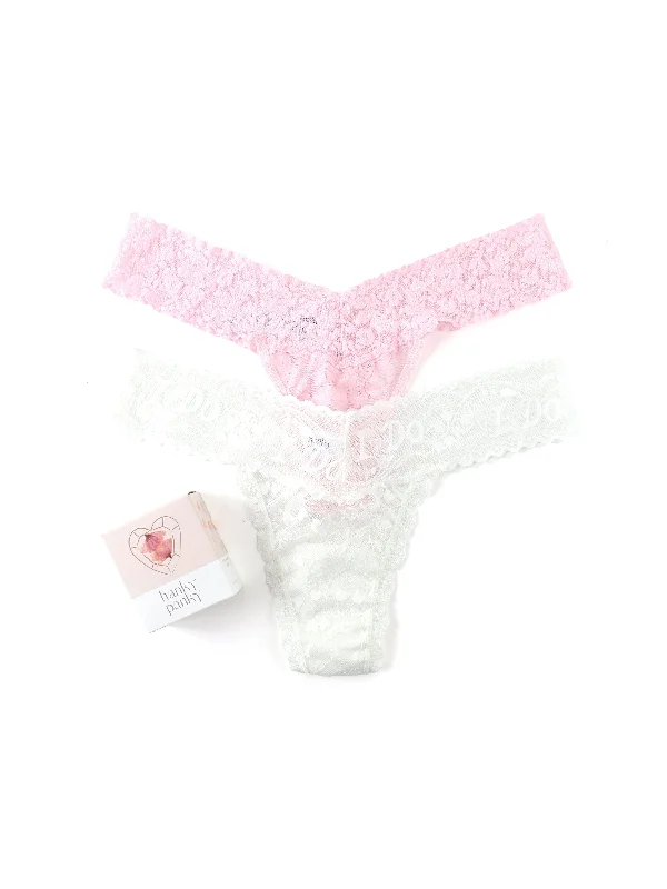 Women's Everyday Wear Lingerie I Do Shimmer Low Rise 2 Pack