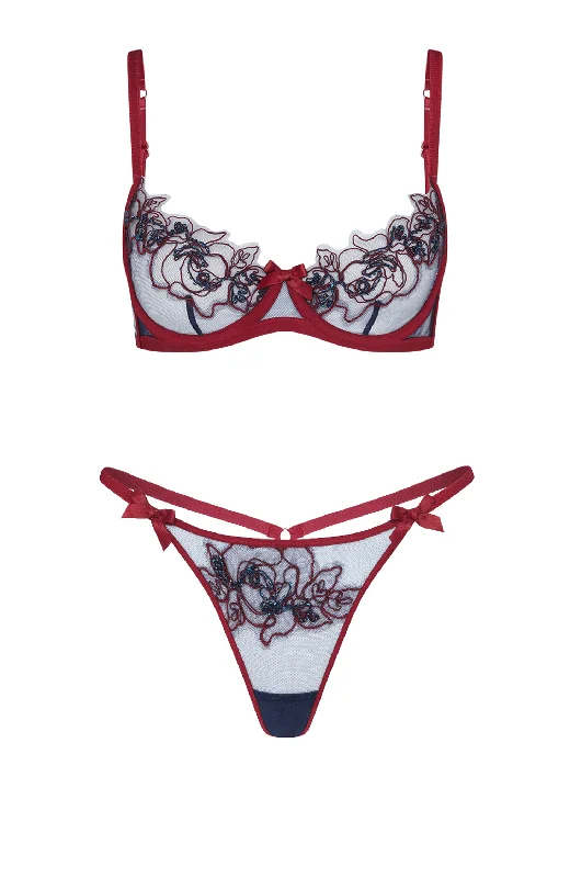 push - up women thongs for enhancing hip curvesLindie Bra and Thong Set