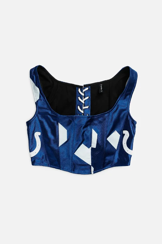 boned women bustiers and corsets structureRework Indianapolis Colts NFL Corset - S