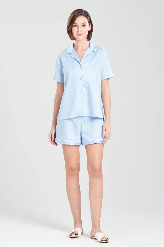 women's pajama sets for a comfortable postpartum recoveryCotton Sateen Shorts PJ