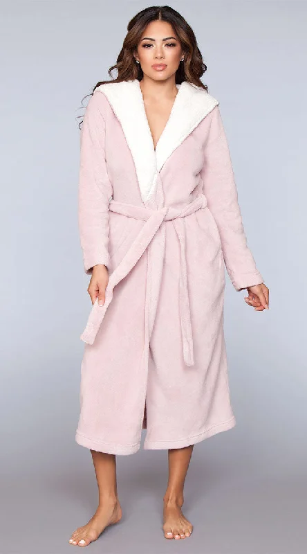 women robes with lace trim for eleganceJanette Fleece Midi Robe