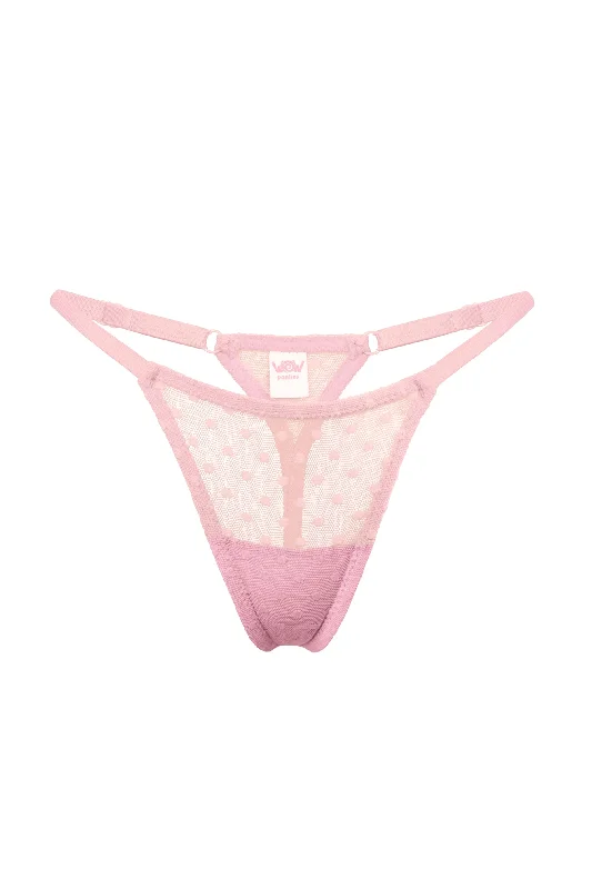 seamless anti - bacterial women thongs for daily protectionMimi Pink dots thongs