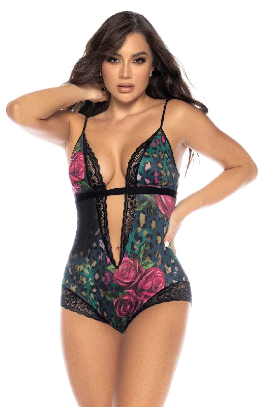 Plus Size Lace Lingerie for Women Fiore Plunge Playsuit