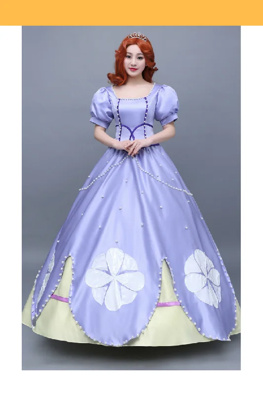 women cosplay costumes for international - consFirst Princess Sofia Pastel Purple Satin Cosplay Costume