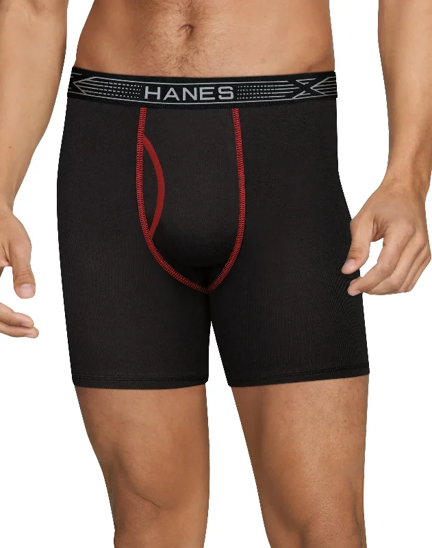 seamless organic cotton women briefs for eco - conscious usersHanes Mens X-Temp Cotton Boxer Briefs Assorted 4-Pack
