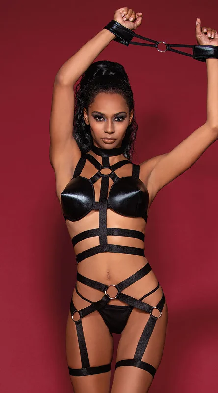 backless women lingerie for a sexy silhouetteRestrain Me Cage Bralette Set