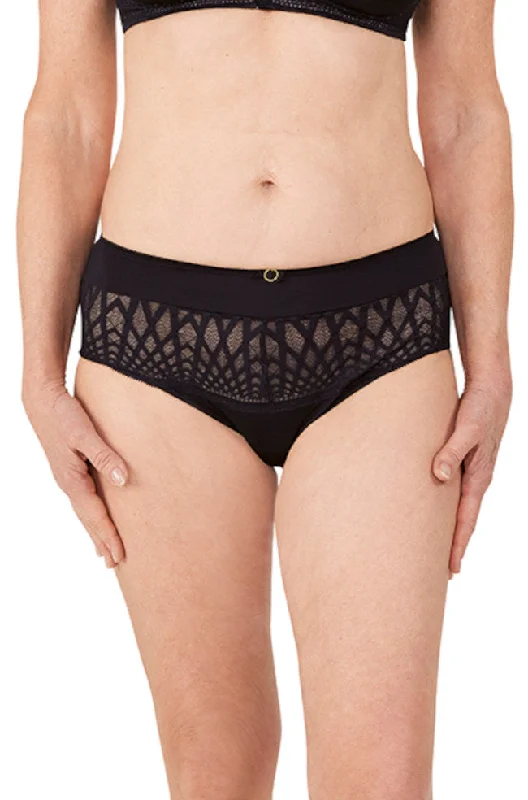lace bras for a romantic lookPia Brief (Black & Sand)