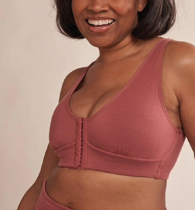 Bra with padded straps to reduce shoulder strain Ana Ono Rora Recovery Dusty Rose Front Closure Bra 018 Bra with padded straps to reduce shoulder strain Ana Ono Rora Recovery Dusty Rose Front Closure Bra 018