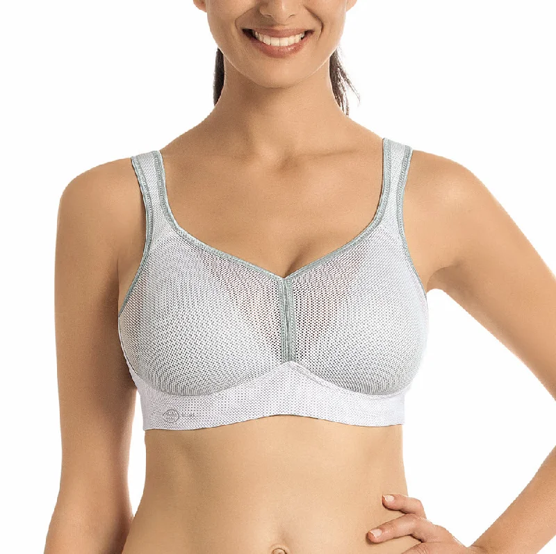 Bra with a push - up insert for extra cleavage on demand Anita Air Control White Sports Bra 5544 Bra with a push - up insert for extra cleavage on demand Anita Air Control White Sports Bra 5544