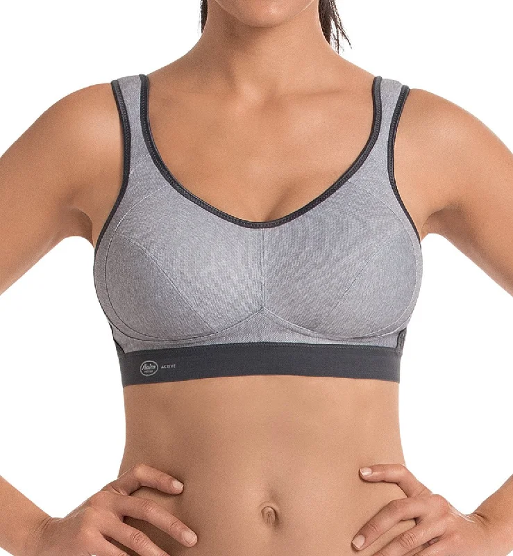 Minimizer bras to reduce the appearance of breast size Anita Extreme Control Wireless Sports Bra (5527) - Heather Grey Minimizer bras to reduce the appearance of breast size Anita Extreme Control Wireless Sports Bra (5527) - Heather Grey