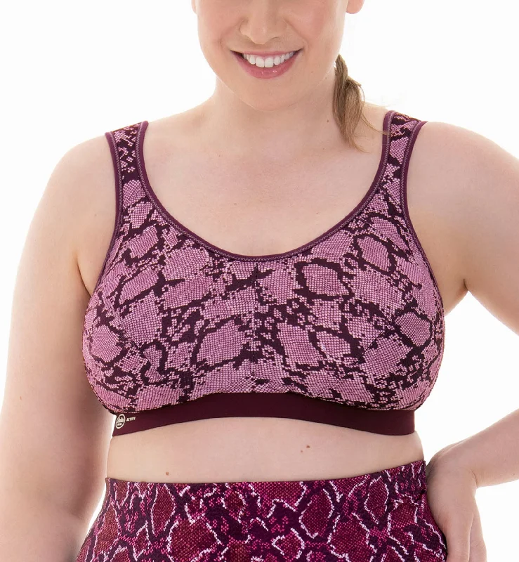 Bra with side - support panels to prevent spillage Anita Extreme Control Wireless Sports Bra (5527) - Rose Berry Bra with side - support panels to prevent spillage Anita Extreme Control Wireless Sports Bra (5527) - Rose Berry