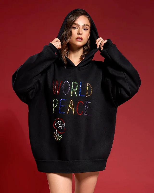full cup padded bras for enhanced shapeBB x Ashish World Peace Hoodie