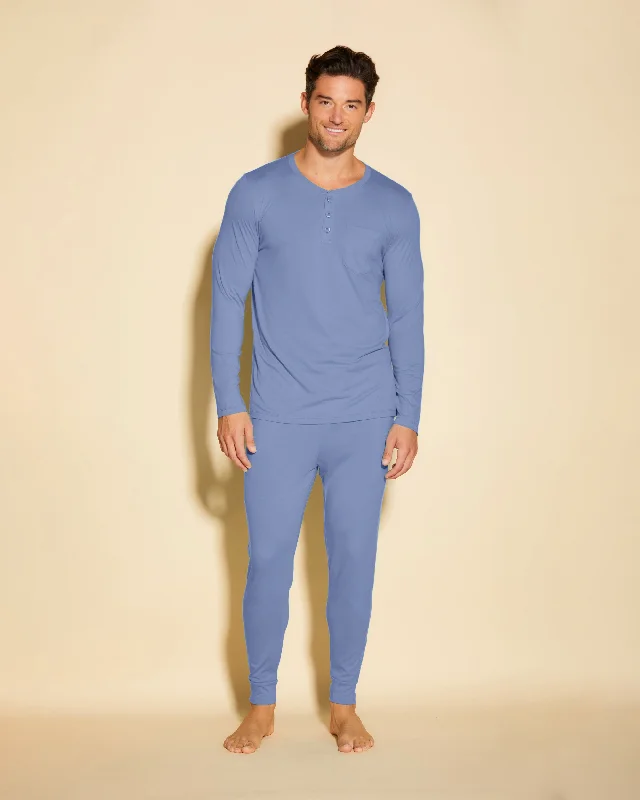 Long - line bras for added support and a slimming effect Men's Henley & Jogger Pajama Set Long - line bras for added support and a slimming effect Men's Henley & Jogger Pajama Set