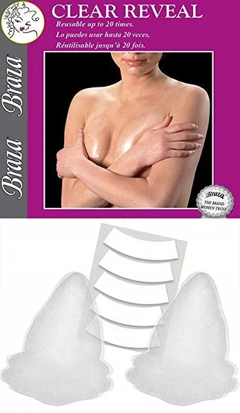 Long - line bras for added support and a slimming effect​ Braza Clear Reveal Silicone Adhesive Bra S/15000