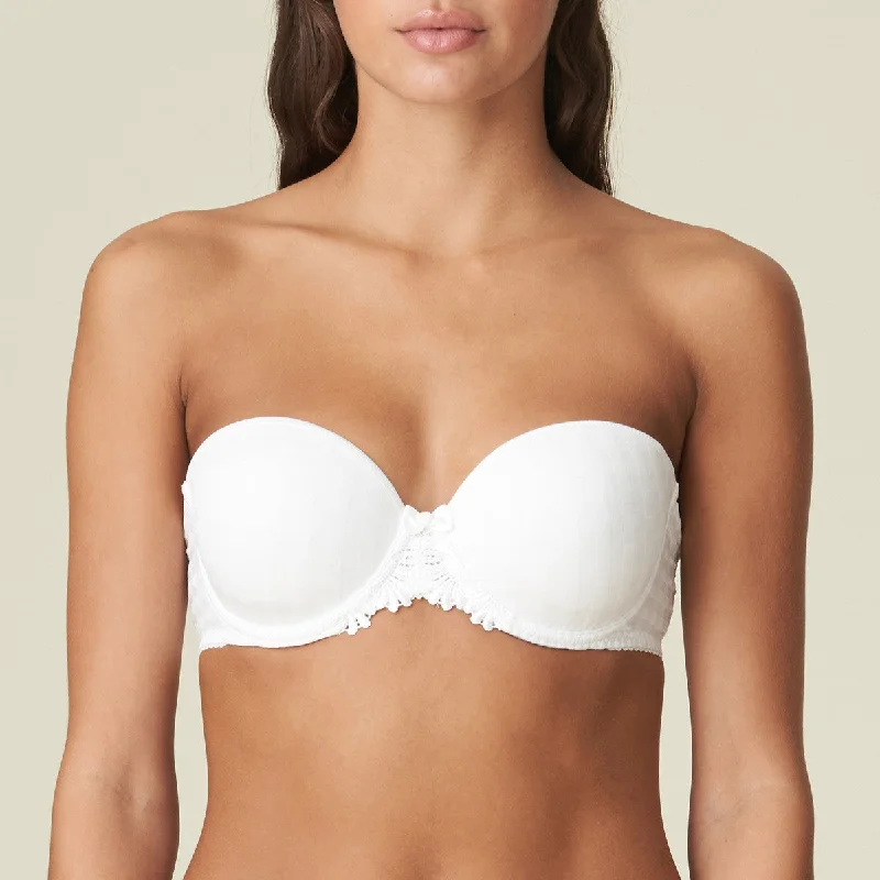 Bra with a moisture - wicking memory foam cup for sweaty conditions Avero Strapless Bra | White Bra with a moisture - wicking memory foam cup for sweaty conditions Avero Strapless Bra | White