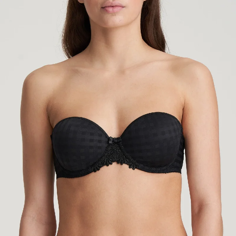 Bra with a seamless back for a smooth look under clothes Avero Strapless Bra | Black Bra with a seamless back for a smooth look under clothes Avero Strapless Bra | Black