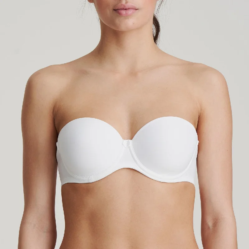 Bra with wide straps for added comfort and weight distribution Tom Strapless Bra | White Bra with wide straps for added comfort and weight distribution Tom Strapless Bra | White