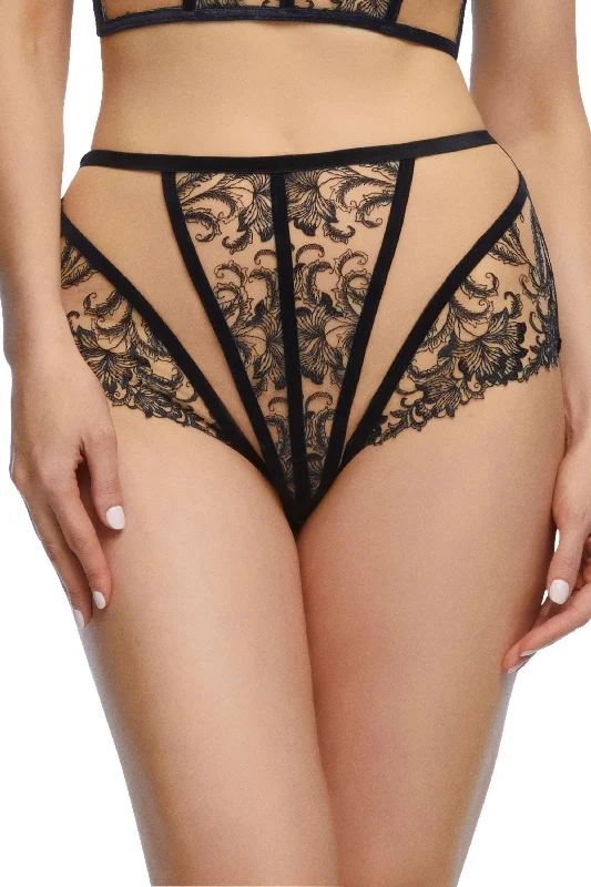 convertible sports bras for versatile useNocturnelle Black Long Line Brief