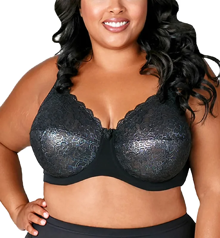 Strapless bras for wearing with strapless tops and dresses​ Elila Isabella Stretch Lace Full Coverage Underwire Bra (2311) - Mermaid