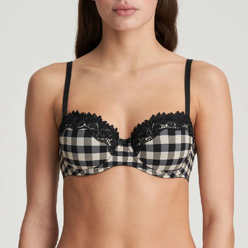 Bra with a plus - size bralette style for a trendy look​ Ely Balconette Bra | Black