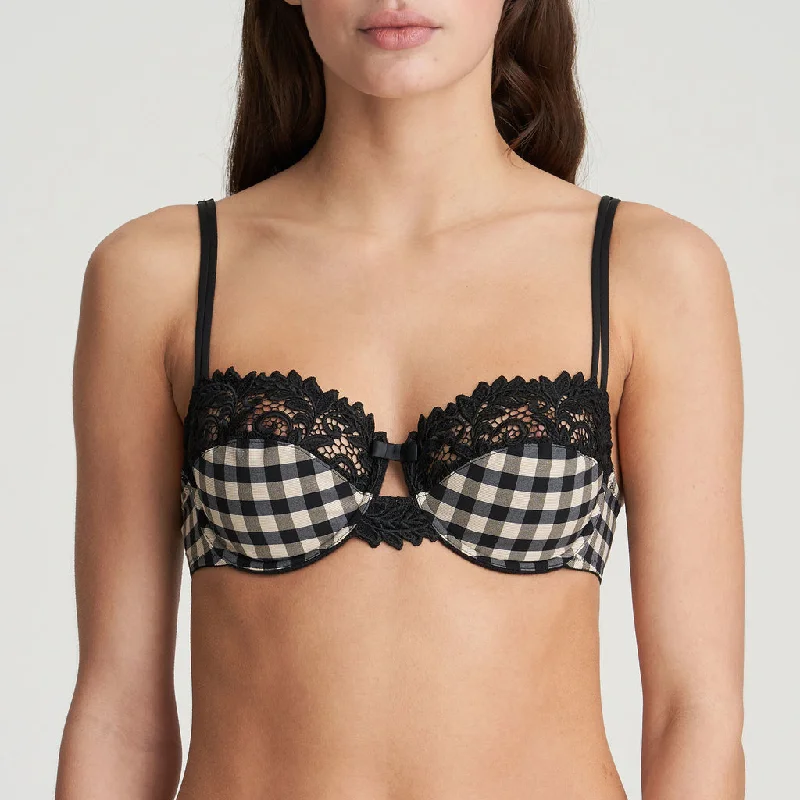 Bra with a mesh - lined cup for better breathability​ Ely Non-Padded Bra | Black