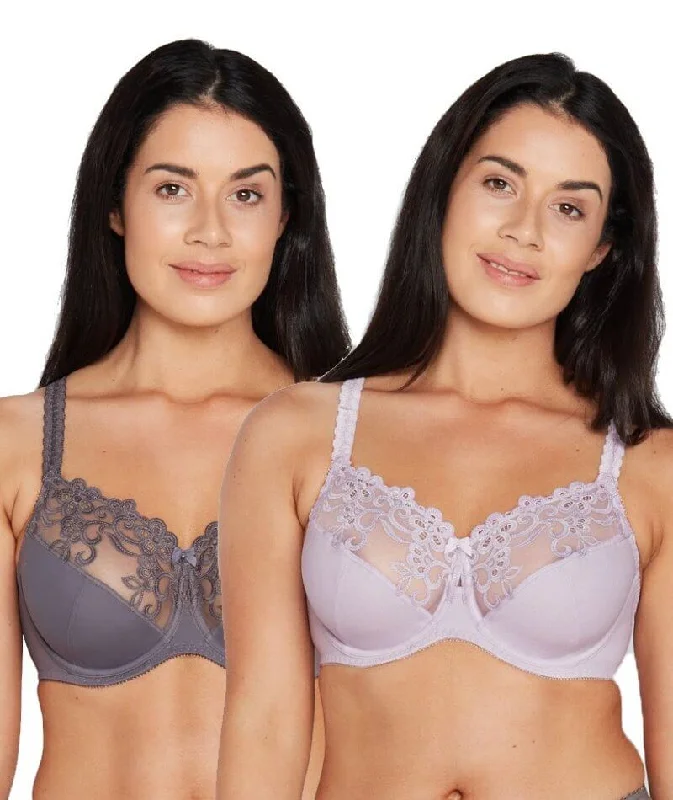 seamless t - shirt bras for everyday wearFayreform Coral Underwire Bra - 2 Pack - Thistle/Rabbit