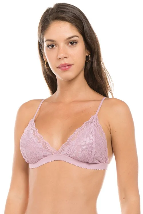 Bra with a single - strap design for a unique and modern style Floral Lace Triangle Bralette | 5 Colors Available Bra with a single - strap design for a unique and modern style Floral Lace Triangle Bralette | 5 Colors Available