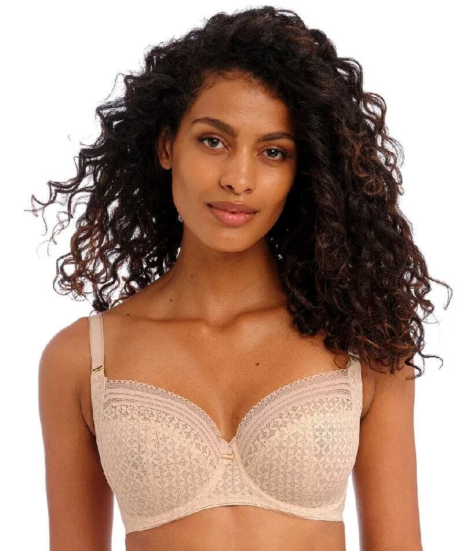 padded wireless bras for light supportFreya Viva Underwire Side Support Bra - Beige