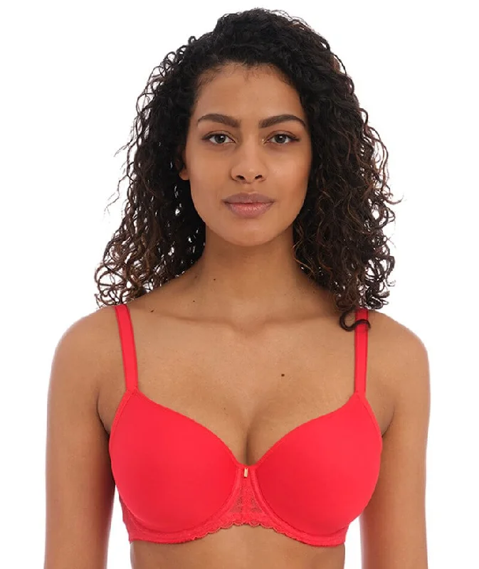 bralette with underwire for added supportFreya Signature Underwired Moulded Spacer Bra - Chili Red