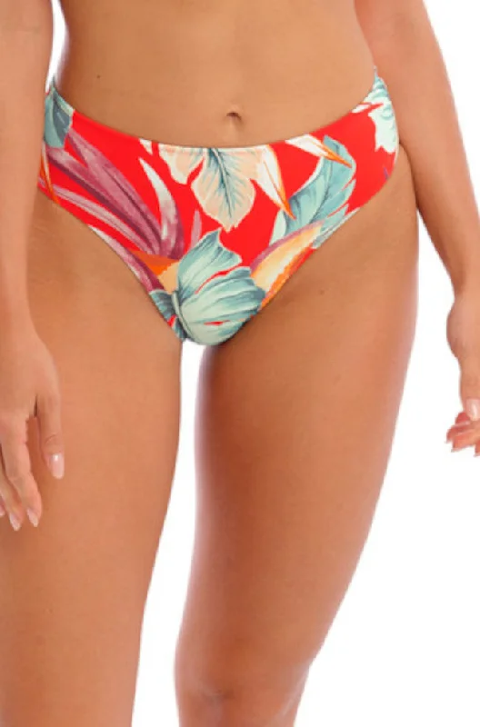 seamless backless bras for summer dressesBamboo Grove Mid-Rise Bikini Brief (Hot Chilli)