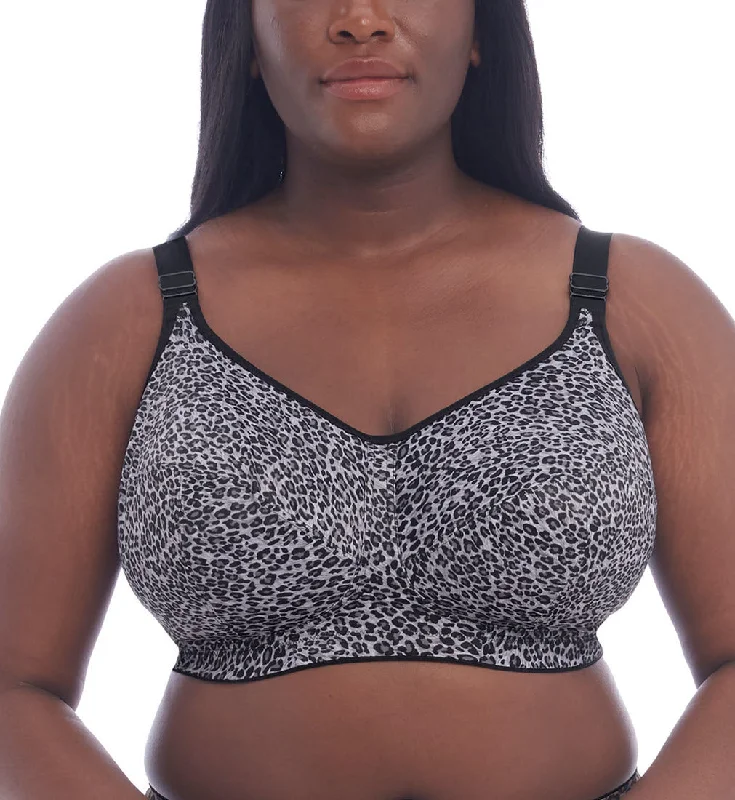 Bra with a plus - size bralette style for a trendy look Goddess Celeste Gray Leopard Wireless Bra 6114 Bra with a plus - size bralette style for a trendy look Goddess Celeste Gray Leopard Wireless Bra 6114
