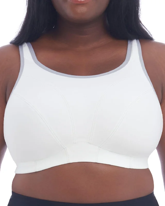 Front - closure bras for easy on and off Goddess Sport Wire Free Bra - 6910 - White Front - closure bras for easy on and off Goddess Sport Wire Free Bra - 6910 - White