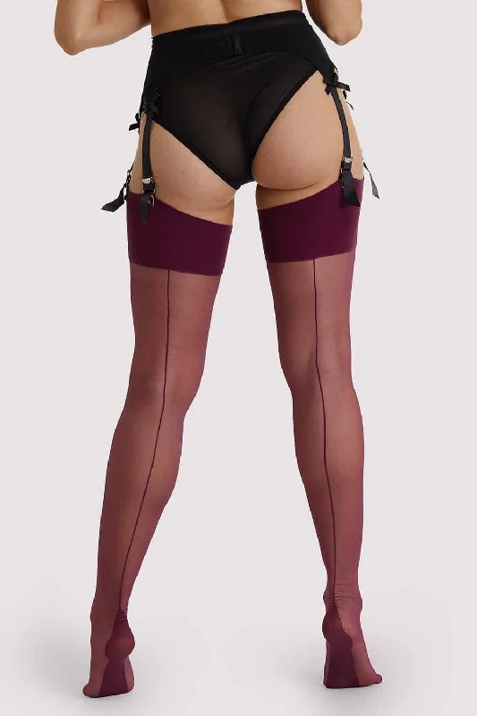 Wireless bras for ultimate comfort and freedom​ Grape Wine Seamed Stockings