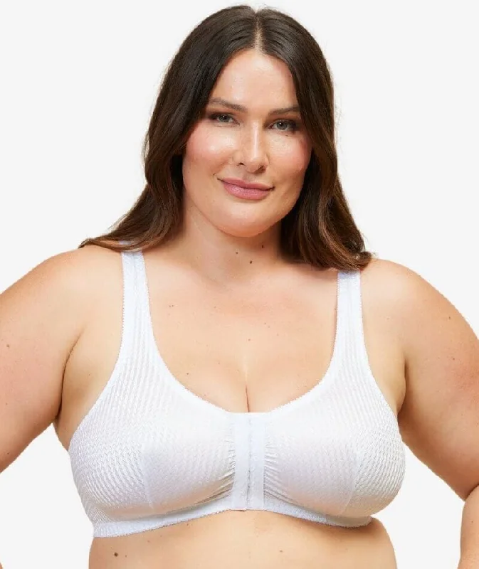 bralette sports bras for light exerciseLeading Lady Marlene Wire-free Front Close Comfort Bra - White bralette sports bras for light exerciseLeading Lady Marlene Wire-free Front Close Comfort Bra - White