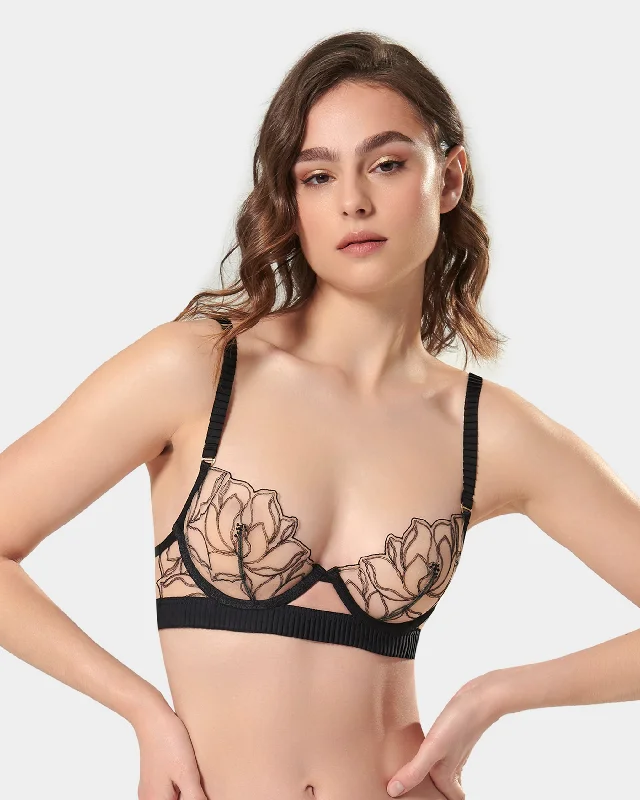 strapless bras for backless dressesMaia Wired Bra Black/Sheer