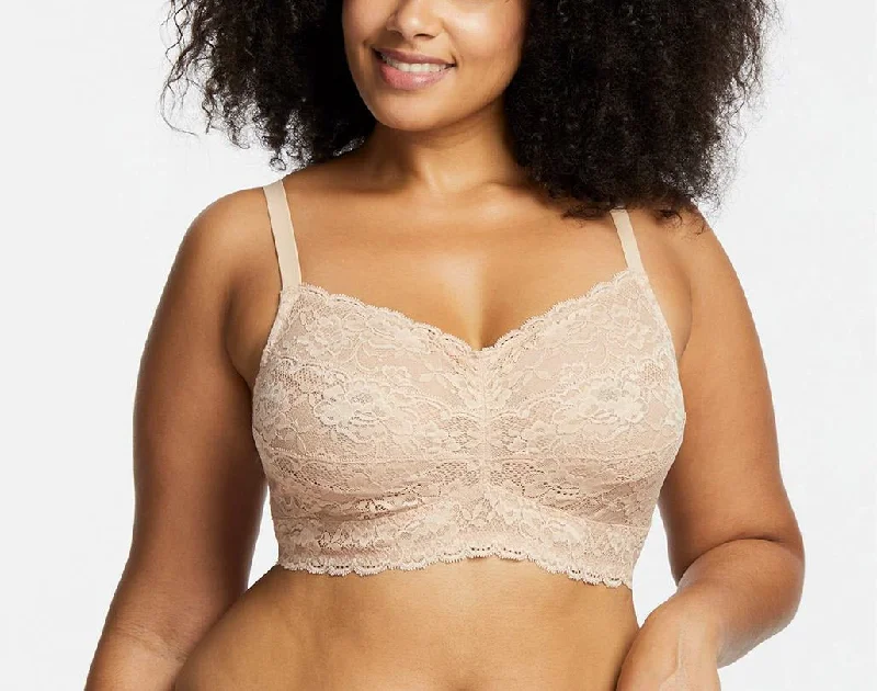 Bra with a high - cut cup for more coverage and support Montelle Lace Bralette Sand Bra 9334 Bra with a high - cut cup for more coverage and support Montelle Lace Bralette Sand Bra 9334