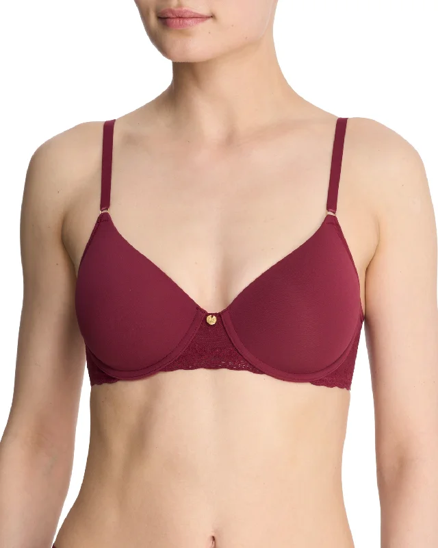 Convertible bras with adjustable straps for versatile styling​ Natori Bliss Perfection T-Shirt Bra (More colors available) - 721154 - Dark Cherry