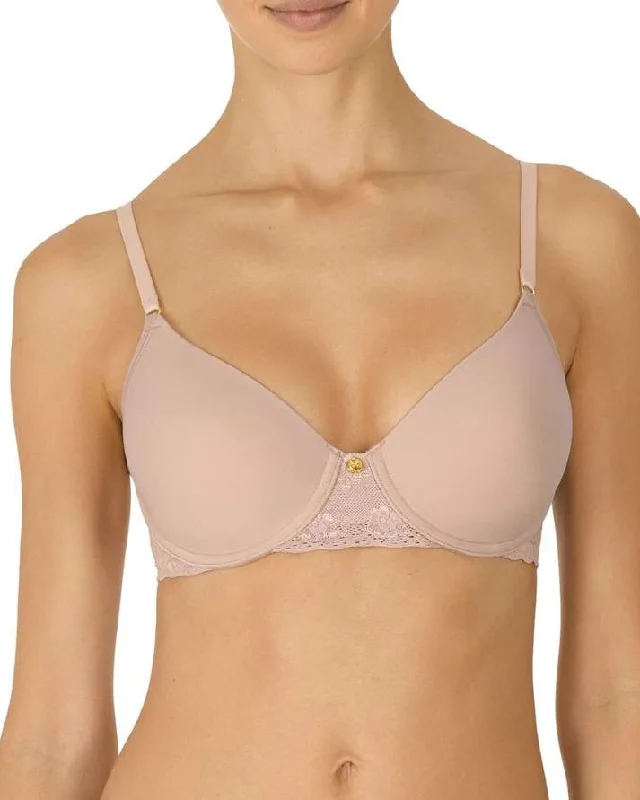 Long - line bras for added support and a slimming effect​ Natori Bliss Perfection T-Shirt Bra - 721154 - Rose Beige
