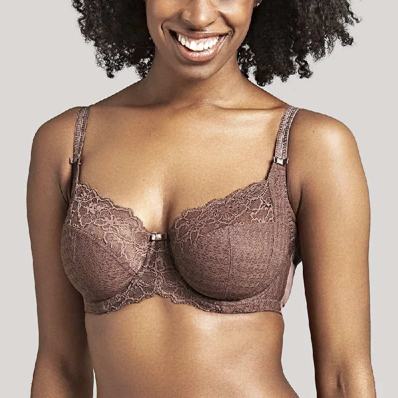 Bra with a padded cup for added comfort and shape Panache Envy Chestnut Lace Bra 7285 Bra with a padded cup for added comfort and shape Panache Envy Chestnut Lace Bra 7285