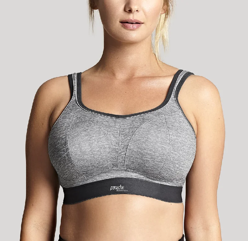 Bra with a hypoallergenic lining for sensitive skin Panache Wireless Charcoal Sports Bra 7341B Bra with a hypoallergenic lining for sensitive skin Panache Wireless Charcoal Sports Bra 7341B