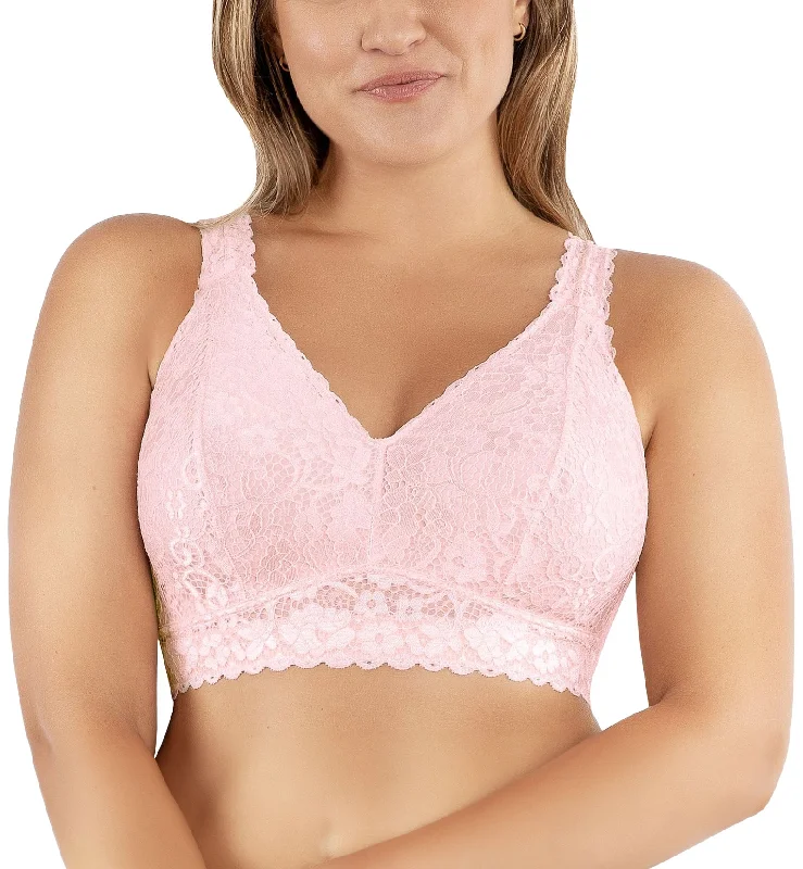 Push - up bras to add cleavage and lift Parfait Adriana Banded Stretch Lace Wireless Bralette (P5482) - Petal Pink Push - up bras to add cleavage and lift Parfait Adriana Banded Stretch Lace Wireless Bralette (P5482) - Petal Pink
