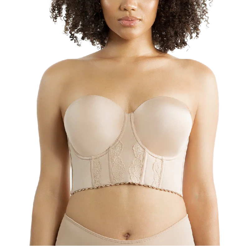 Bra with a plus - size cup for fuller figures Parfait Elissa European Nude Beige Contour Longline Bustier Bra P50116 Bra with a plus - size cup for fuller figures Parfait Elissa European Nude Beige Contour Longline Bustier Bra P50116