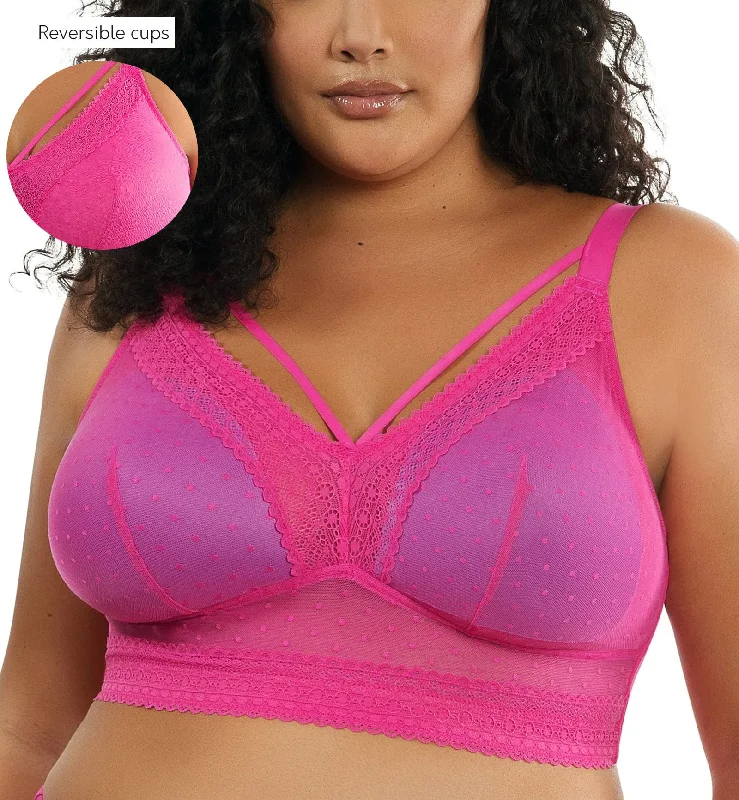 Bra with a contoured cup for a natural - looking shape Parfait Mia Dot Wire-Free Padded Mesh Bralette (P6011) - Bright Pink Bra with a contoured cup for a natural - looking shape Parfait Mia Dot Wire-Free Padded Mesh Bralette (P6011) - Bright Pink