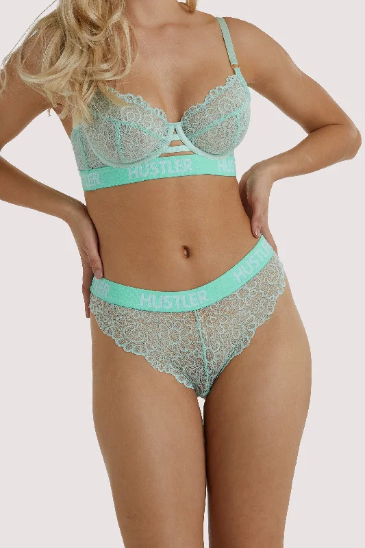 Push - up bras to add cleavage and lift​ Branded Mint Lace Brief