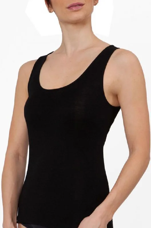plus size nursing bras for breastfeeding momsPure Wool Ribbed Vest (Black or Ivory)